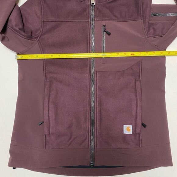 Carhartt Women’s Deep Wine Kentan Full Zip Work Jacket Sz M - Picture 4 of 13